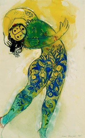 Painting of a Dancer by Marc Chagall (1945)