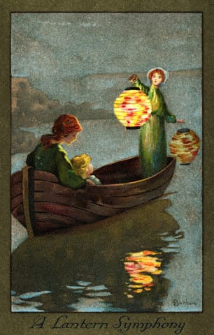A Lantern Symphony Postcard by Sybil Barham