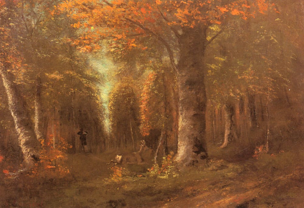 Forest in Autumn by Gustave Courbet via Wiki Commons