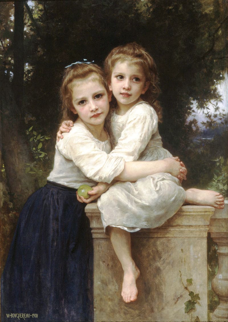 Two Sisters by William Adolphe Bouguereau via Wiki Commons