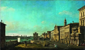 View of Via di Ripetta in Rome by Bernardo Bellotto via Wiki Commons