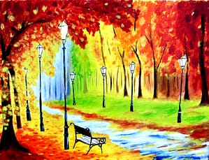 Herbstbild in Acrylic by Mikkonencommons via Wiki Commons