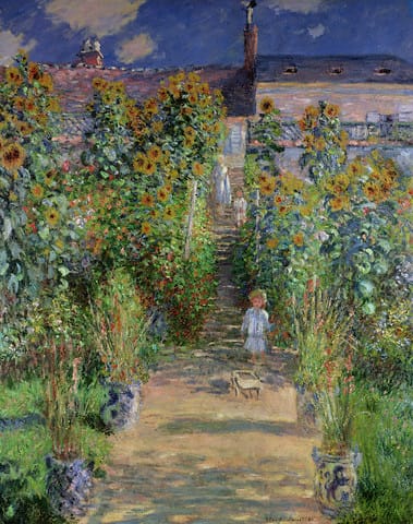 The Artist's Garden at Vetheuil by Claude Monet
