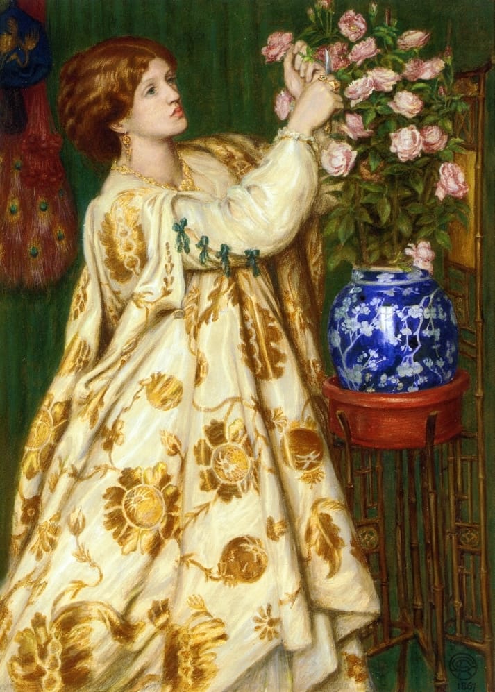 Monna Rosa by Dante Gabriel Rossetti via Wiki Commons