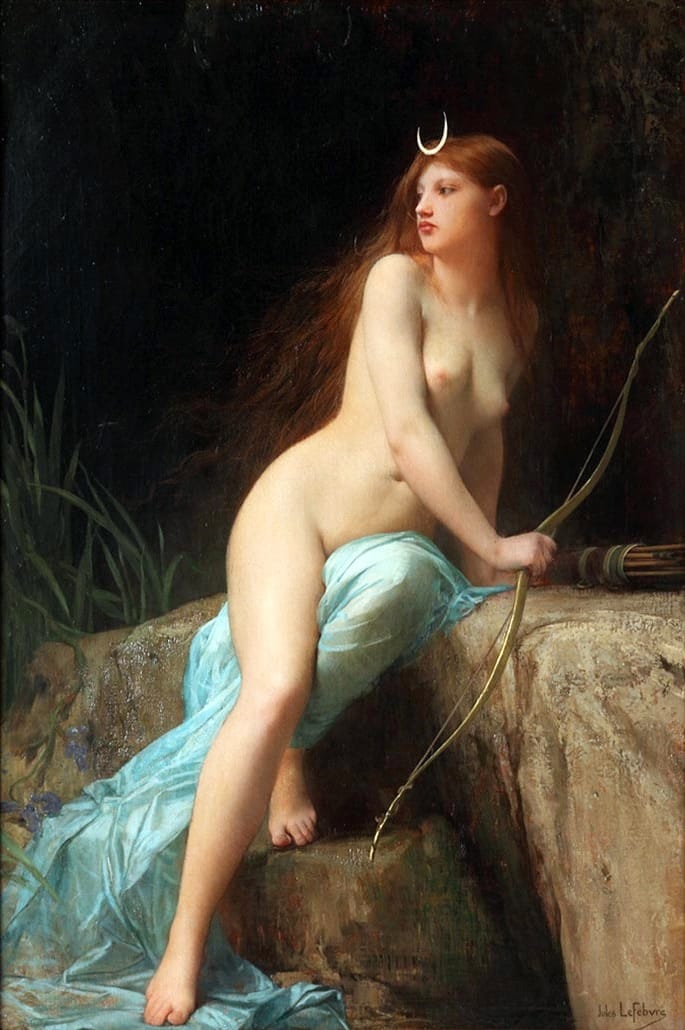 Diana,Chasseresse by Jules Joseph Lefebvre via Wiki Commons