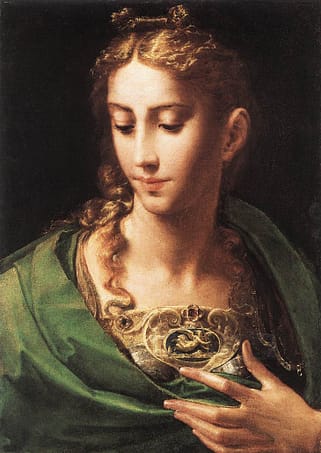 Pallas Athene by Parmigianino via Wiki Commons