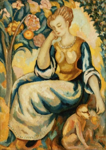 Lady with a Monkey by Roger Fry