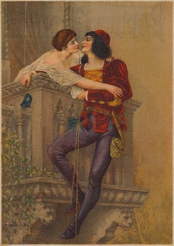 Painting of Romeo and Juliet, artist unknown