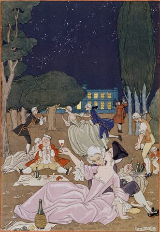 On the Lawn by Georges Barbier
