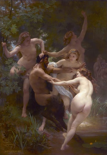 Nymphs and Satyr by William Adolphe Bouguereau via Wiki Commons