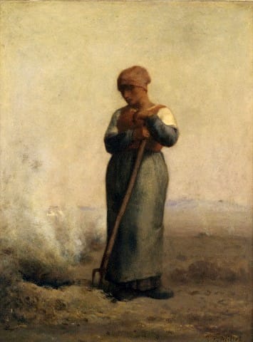 The Stubble Burner by Jean-Francois Millet