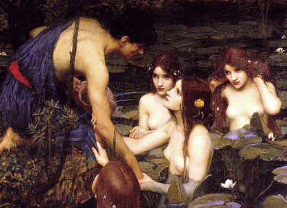Hylas and the Nymphs by John William Waterhouse via Wiki Commons