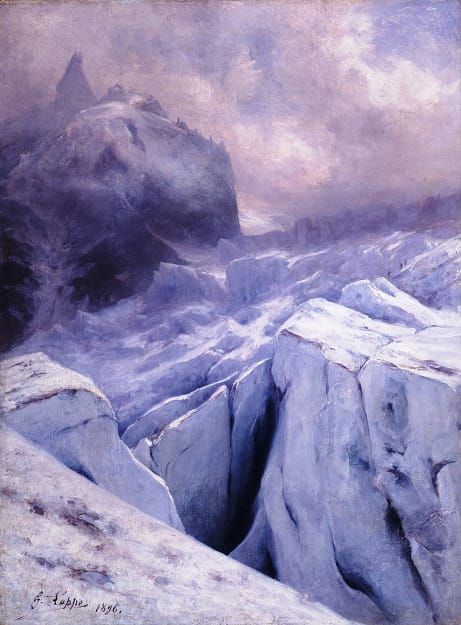 Crevasses on the Glacier du Geant, Mont Blanc Massif by Bloemaert via Wiki Commons