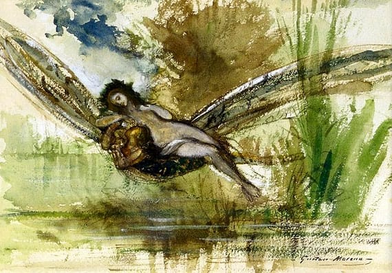 The Dragonfly by Gustave Moreau via Wiki Commons